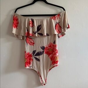 Privy Floral Off-Shoulder Bodysuit